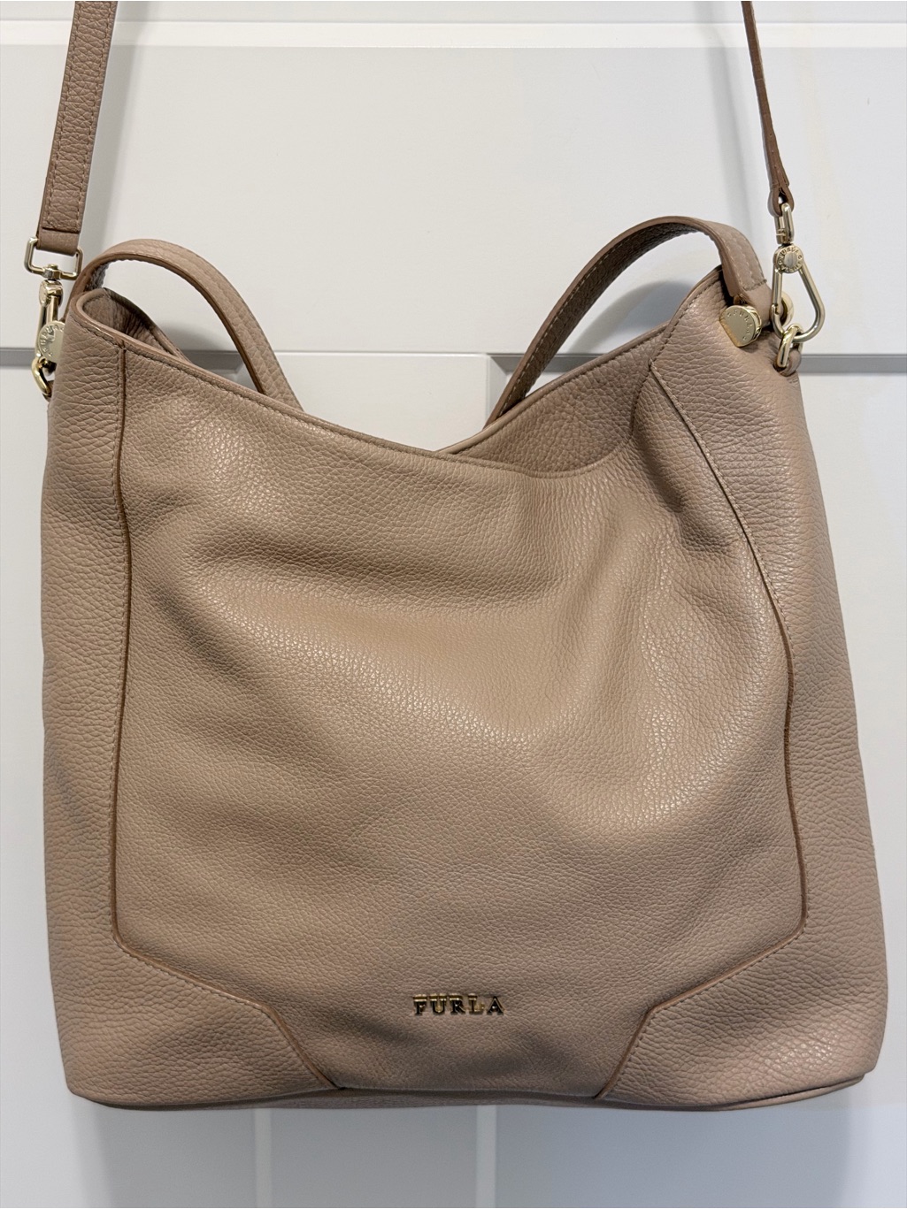 Furla Michelle Medium Leather Hobo Bag